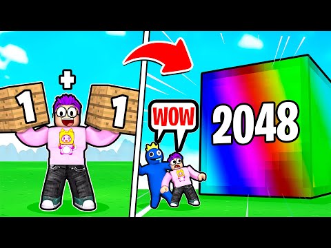 UNLOCKING The *MAX LEVEL* BLOCK In ROBLOX MERGE!? (ROBLOX 2048 GAME!)