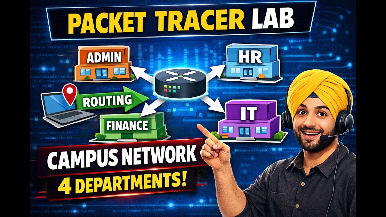 Campus Network Routing Lab in Packet Tracer | Step-by-Step (Beginner Friendly) | CyberUnnat