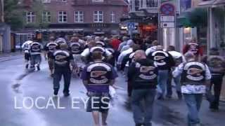 preview picture of video 'Bandekrig: Hells Angels på gaden i Odense'