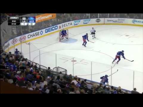 Anton Stralman's Huge Hip-Check On Dustin Brown - November 17th, 2013