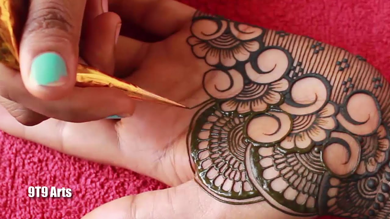 stylish bridal mehndi designs by 9t9 arts