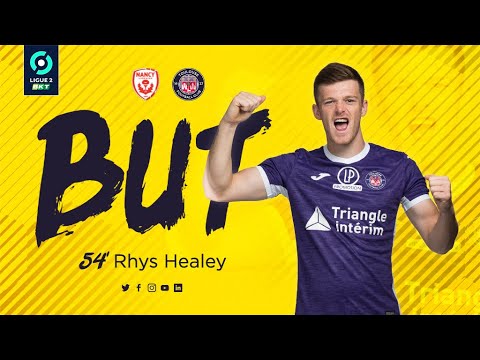 #ASNLTFC Le but de l'attaquant Rhys Healey à Nancy
