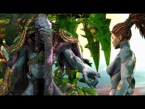 Zeratul Brings Kerrigan to Zerus (Starcraft 2: Heart of the Swarm)