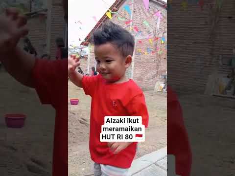 alzaki ikut ramaikan kemerdekaan RI 80 🇲🇨 #lombaagustusan #hutri80