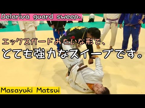 【Brazilianjiujitsu】デラヒーバガードからのスイープ!!【松井正行】