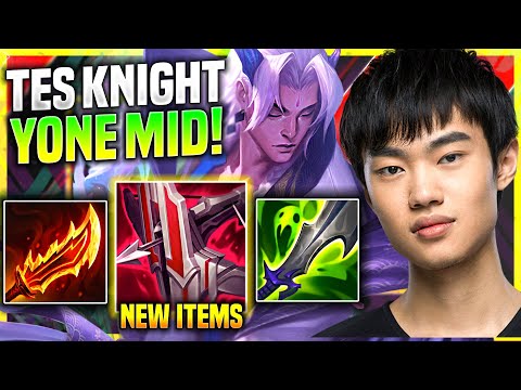 KNIGHT PICKS YONE WITH NEW ITEM IMMORTAL SHIELDBOW! - TES Knight Plays Yone Mid vs Akali!