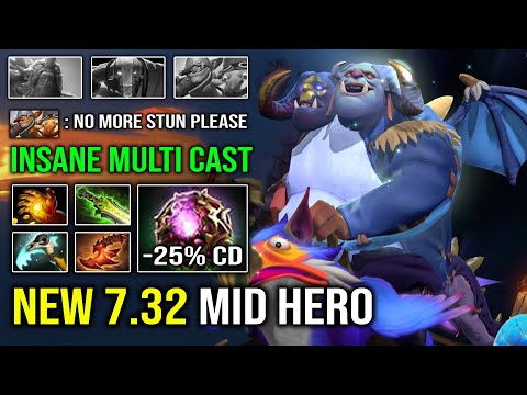NEW 7.32 MID OGRE MAGI 1st Item Midas Super Rich Multi Cast 100% Counter ALL Dota 2