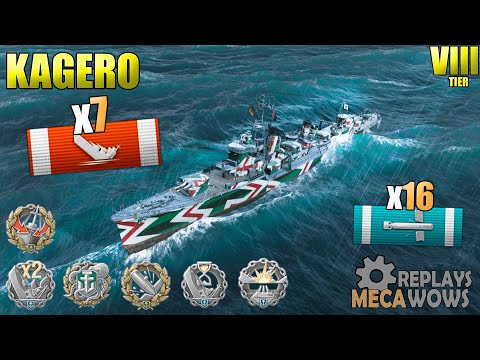 Destroyer Kagerō 7 Kills 210K Damage | World of Warships