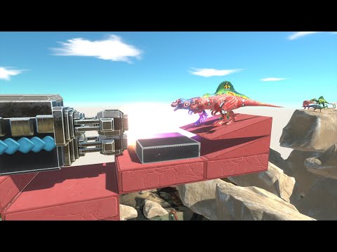 Every Unit Dinosaurs Survives Rocket Blasts - Animal Revolt Battle Simulator