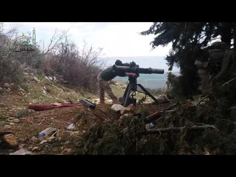 استهداف قاعدة كورنيت  لقوات النظام بصاروخ تاو من قبل جيش النصر_ في قرية فورو في محافظة حماة