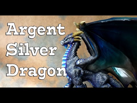 Painting a Reaper Miniatures Argent Silver Dragon - Huge Ancient Dragon!