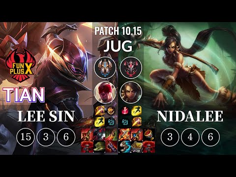 FPX Tian Lee Sin vs Nidalee Jungle - KR Patch 10.15