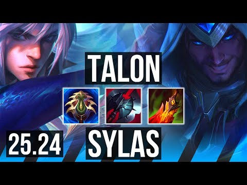 TALON vs SYLAS (MID) | Good KDA: 9/1/9 | KR Master | 25.24