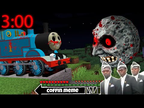 THOMAS THE TANK ENGINE.EXE vs SCARY MOON.EXE in Minecraft - Coffin Meme