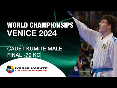 CADET KUMITE MALE -70 KG FINAL | A. TOMMASINO (ITA) VS J. SALJIU (MNE) | WORLD KARATE FEDERATION