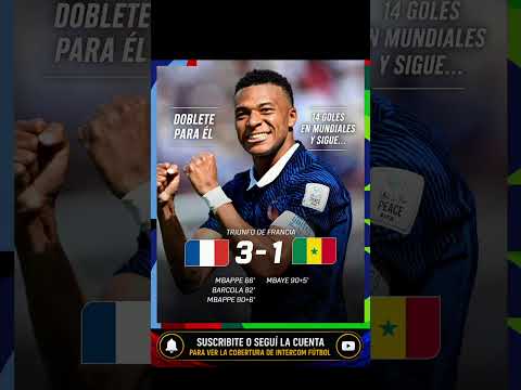 GANÓ FRANCIA: DOBLETE DE MBAPPÉ #futbol #viral #mundial2026 #worldcup #mbappe #shorts #fifa #france