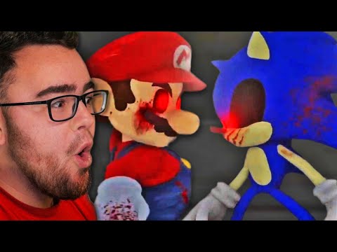 Reacting to the Evil MARIO.EXE vs Evil SONIC.EXE the FIGHT!