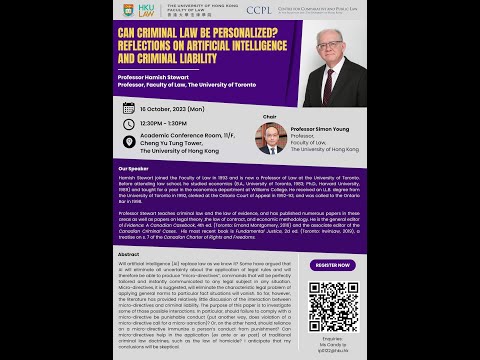 Hamish Stewart - Can Criminal Law be Personalized? Reflections on Artificial Intelligence and ...