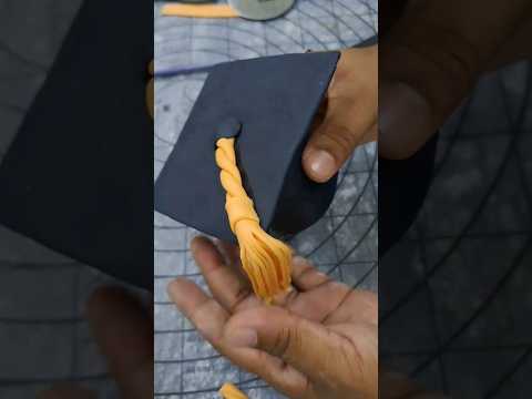 How To Make Graduation Hat with fondant 😳😍 #srilanka #food #diy #tastethebest #cake #artwork