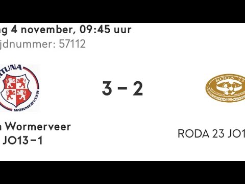 20231104 Fortuna Wormerveer 13-1 -  Roda23 13-1