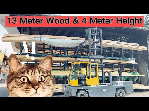 🪵🪵Stapler mit 13 Meter Balken & 4 Meter Hohe 🪵🪵/ Forklift with 13 meter wood & 4 meter height
