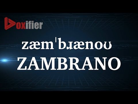 How to Pronunce Zambrano in English - Voxifier.com