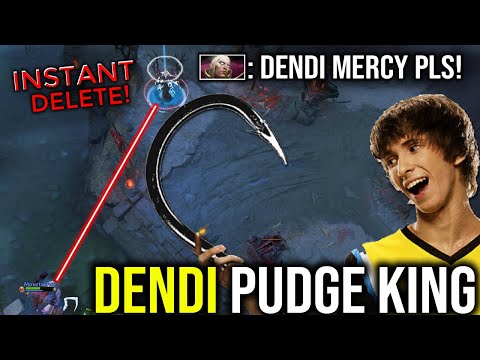 DENDI Pudge King Instant Delete Rank 800 Invoker No Mercy!