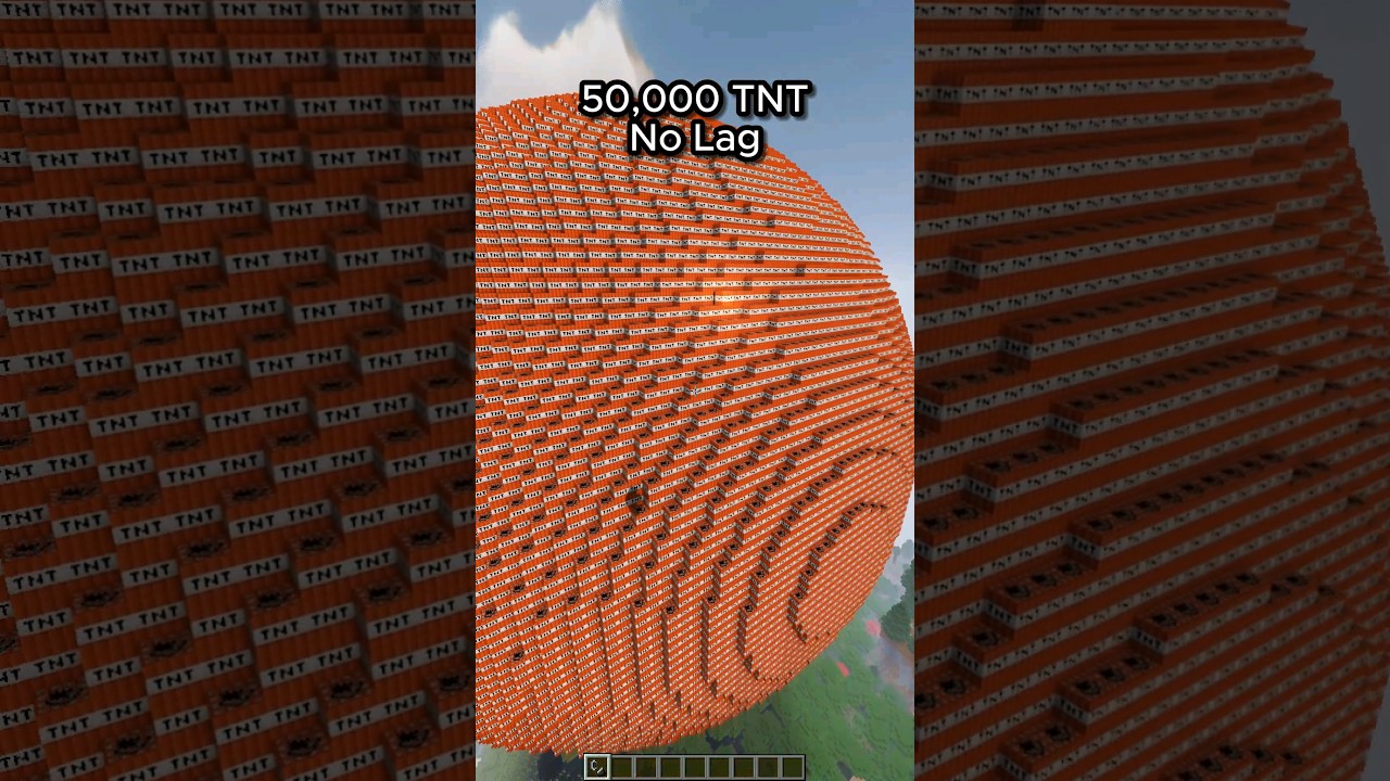 Minecraft 50,000 TNT Explosion...🤩 NO LAG (NASA PC) #minecraft