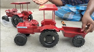Diy model Tractor red colour unboxing video Sony Cars And Trucks 