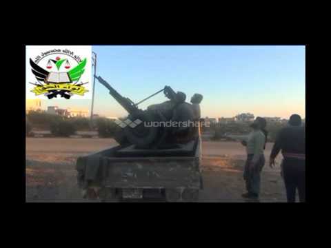 التصدي للطيران الحربي من قبل لواء الحق في مدينة جاسم في ريف درعا