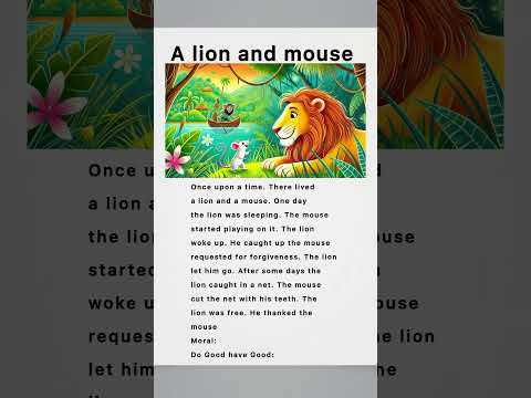 A lion and mouse || English moral story || #English short story 💫