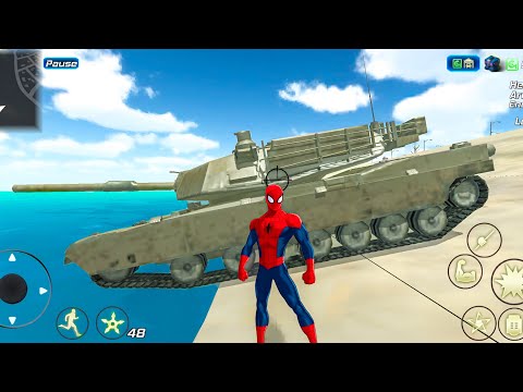 New Military Tank Drive in Frog Ninja Rope Hero Vegas Crime Simulator #18 - Android Gameplay