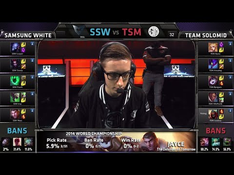 TSM vs Samsung White | Game 1 Quarter Finals S4 Worlds LOL 2014 Playoffs | SSW vs TSM G1
