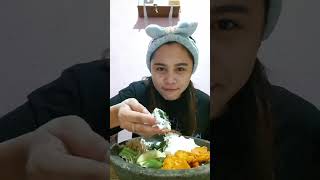 mukbang sambal cobek nugget geprek super pedas dan lalapan yummy