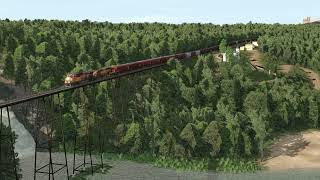 Trainz: BNSF GRAIN TRAIN OVER TRESTLE graphic test