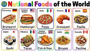 40 National Foods of the World 🌎 Food Vocabulary | Learn Food Names | English Vocabulary