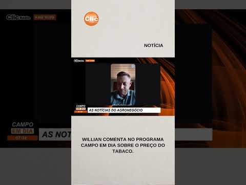 o agricultor Willian participou do programa Campo em dia desta terça-feira (03).