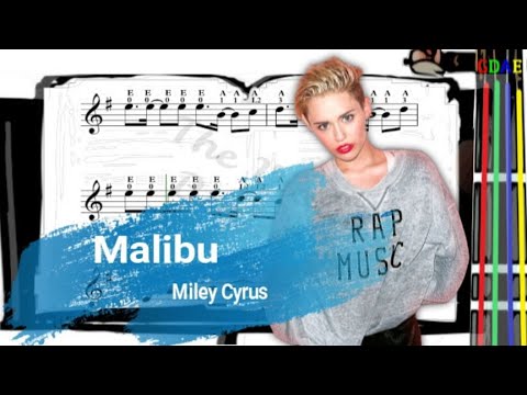Malibu | Miley Cyrus | Violin SHEET MUSIC [With Fingerings] [Level 4]