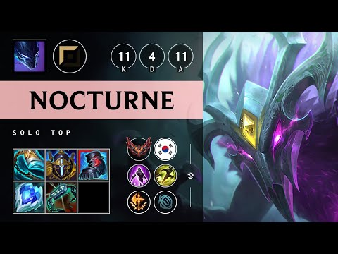 Nocturne Top vs Gangplank - KR Grandmaster Patch 25.17