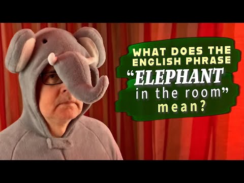 What does the English phrase 'ELEPHANT IN THE ROOM' mean?