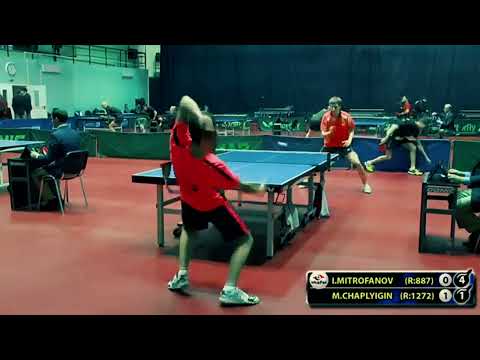 1.ЧАПЛЫГИН - МИТРОФАНОВ Moscow Championship table tennis настольный теннис