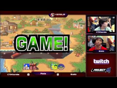 Tipped Off 10 9/20/14 - Pools- Scatz (Pikachu/Yoshi) vs CT|Wizzrobe (Sonic) - ProjectM