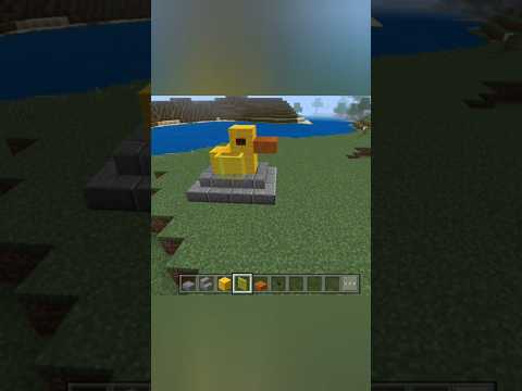 TwiPwi - Minecraft Duck Statue #shorts #minecraft #flowers