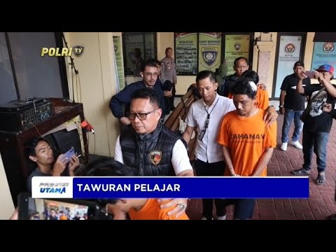POLISI DIBACOK SAAT BUBARKAN TAWURAN