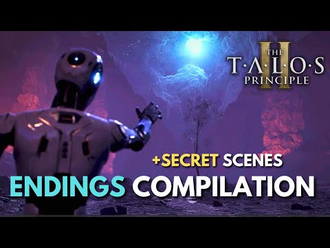 The Talos Principle 2 - All 3 Endings & Secret Scenes Bonuses Compilation