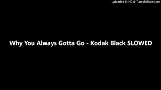 Why You Always Gotta Go - Kodak Black SLOWED