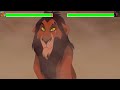 The Lion King 1994 Spotted Hyenas Chasing Simba With Healthbars