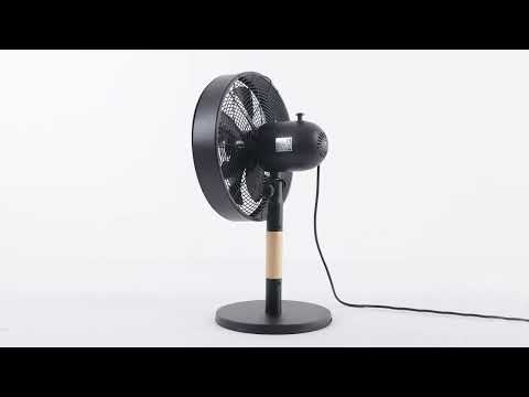 Vídeo de Falcon Ventilador Sobremesa Negro y Haya Fabrilamp / Abrila