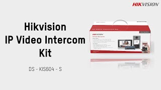 طقم إنتركوم فيديو IP واي فاي هيكفيجن بكاميرا 2MP وشاشة لمس 7 بوصة وتحكم بالتطبيق - DS-KIS604-P(C)
