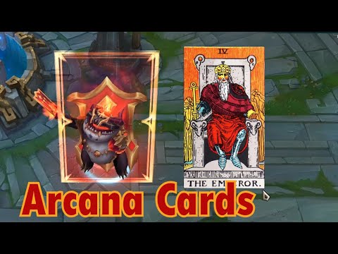 All the Arcana skin-cards and their Tarot card